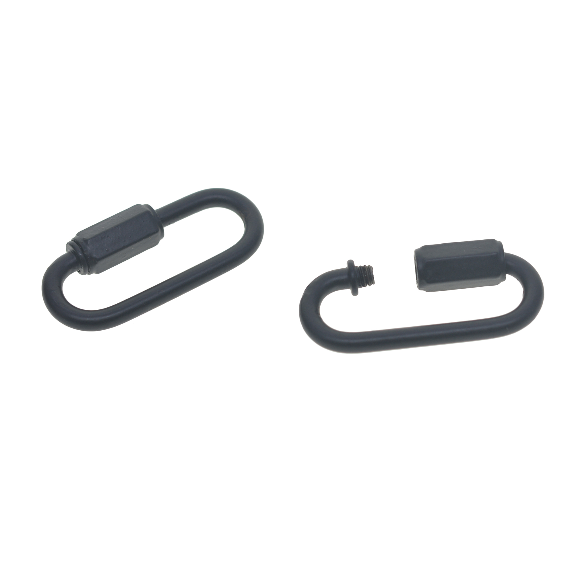Chain Quick Link - 2 pezzi, colore nero opaco, robusto,